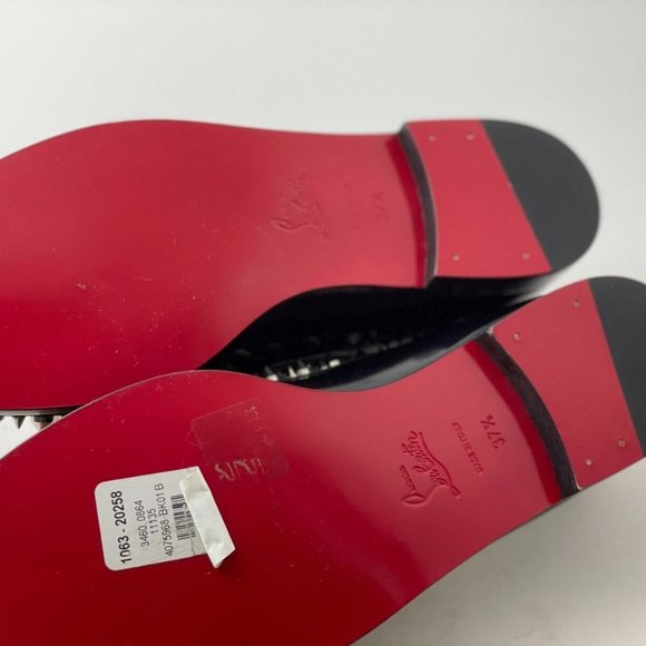 Christian Louboutin MATTIA SPIKES Stud Leather Loafer Flat Moccasin Shoes - Picture 9 of 10